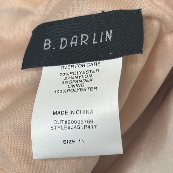 B Darlin Juniors’ Sequined Gown Maxi Dress Rose Gold NWT Size 11 Macy’s - Picture 8 of 15